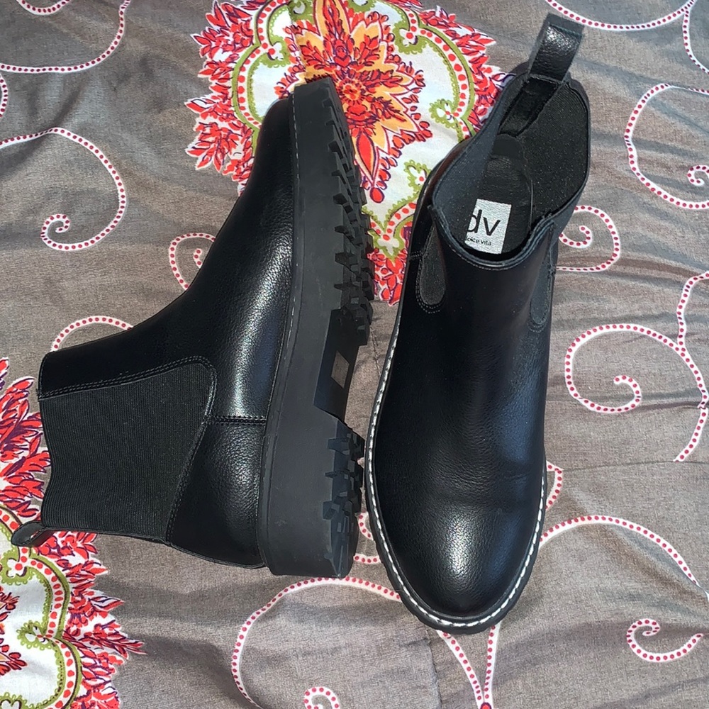 Dolce Vita Black Leather Booties